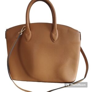 Tuscany Italian Leather Tote Caramel Structured Bag Satchel Crossbody